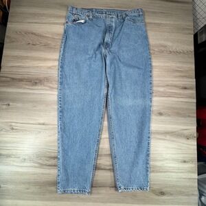 Vintage Levis 550 Orange Tab Relaxed Fit Jeans Mens 42x32 Made in USA 1993 Blue
